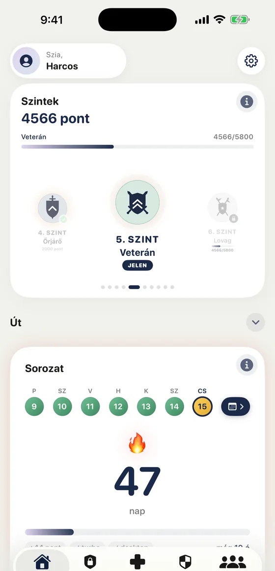 A Lyrio iPhone-on: szintek, sorozat és navigáció