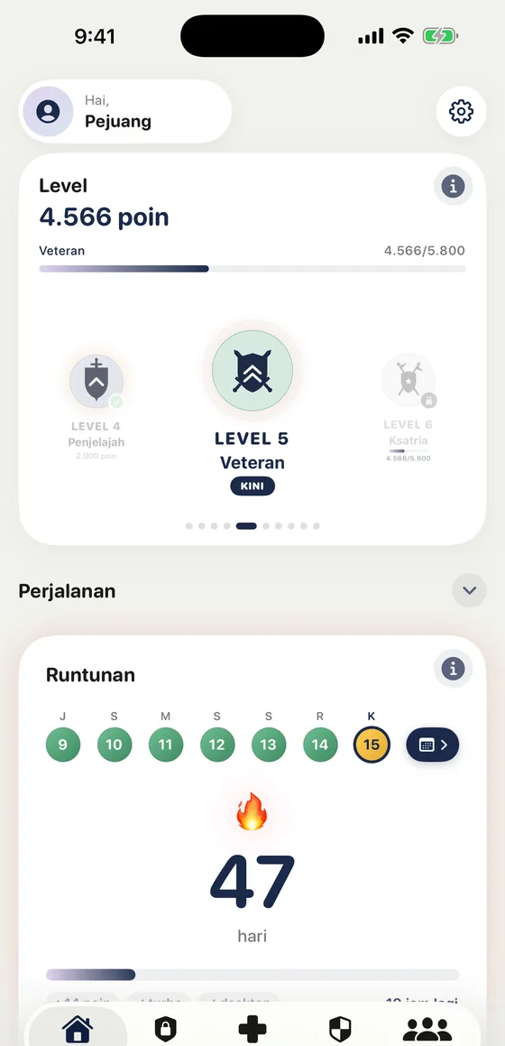 Lyrio di iPhone: level, runtunan, dan navigasi