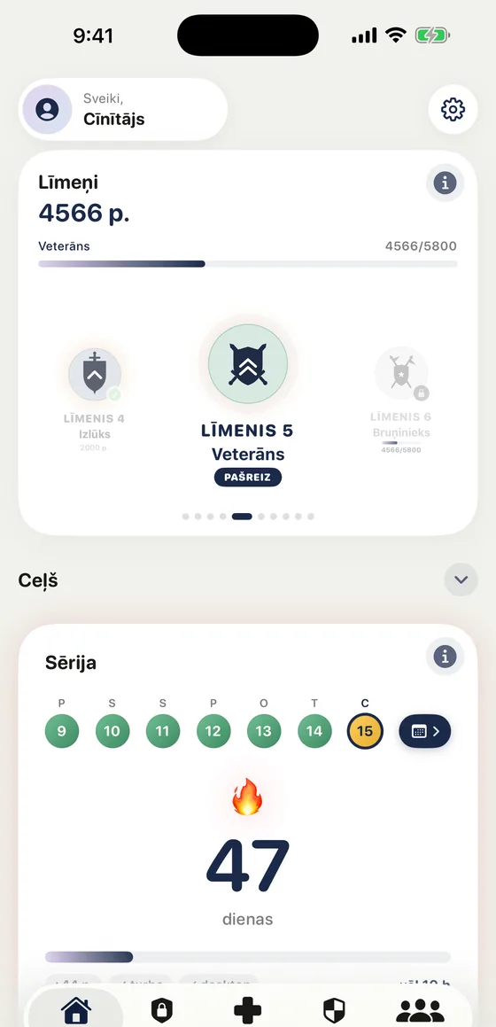 Lyrio iPhone tālrunī: līmeņi, sērija un navigācija